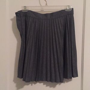 Gray accordion pleat skirt